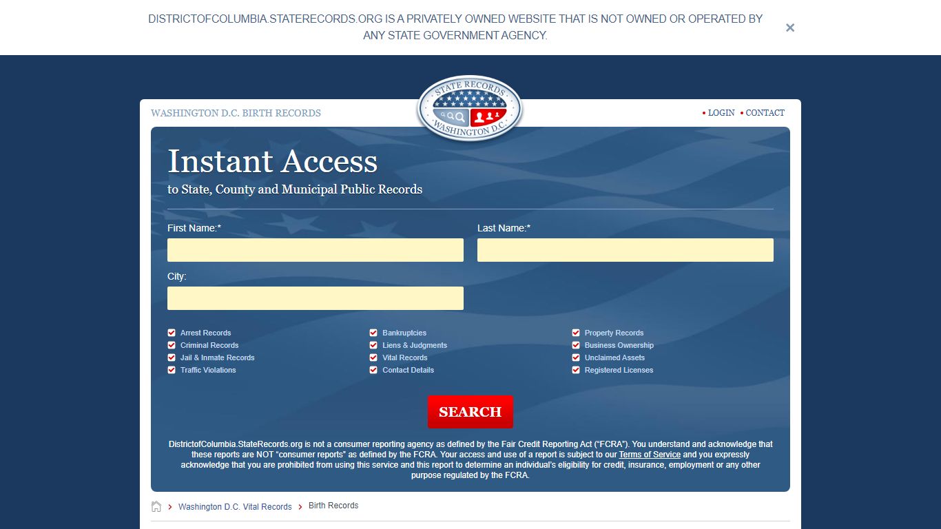 How to Find Washington D.C. Birth Records | StateRecords.org